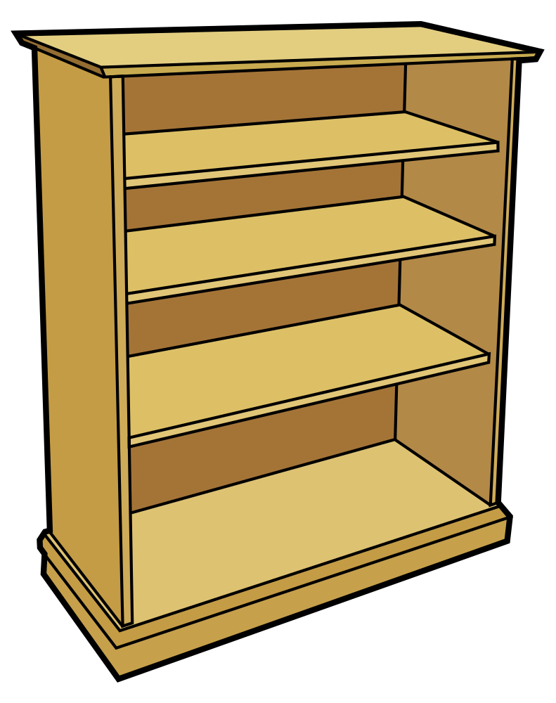 OnlineLabels Clip Art Wooden Bookcase